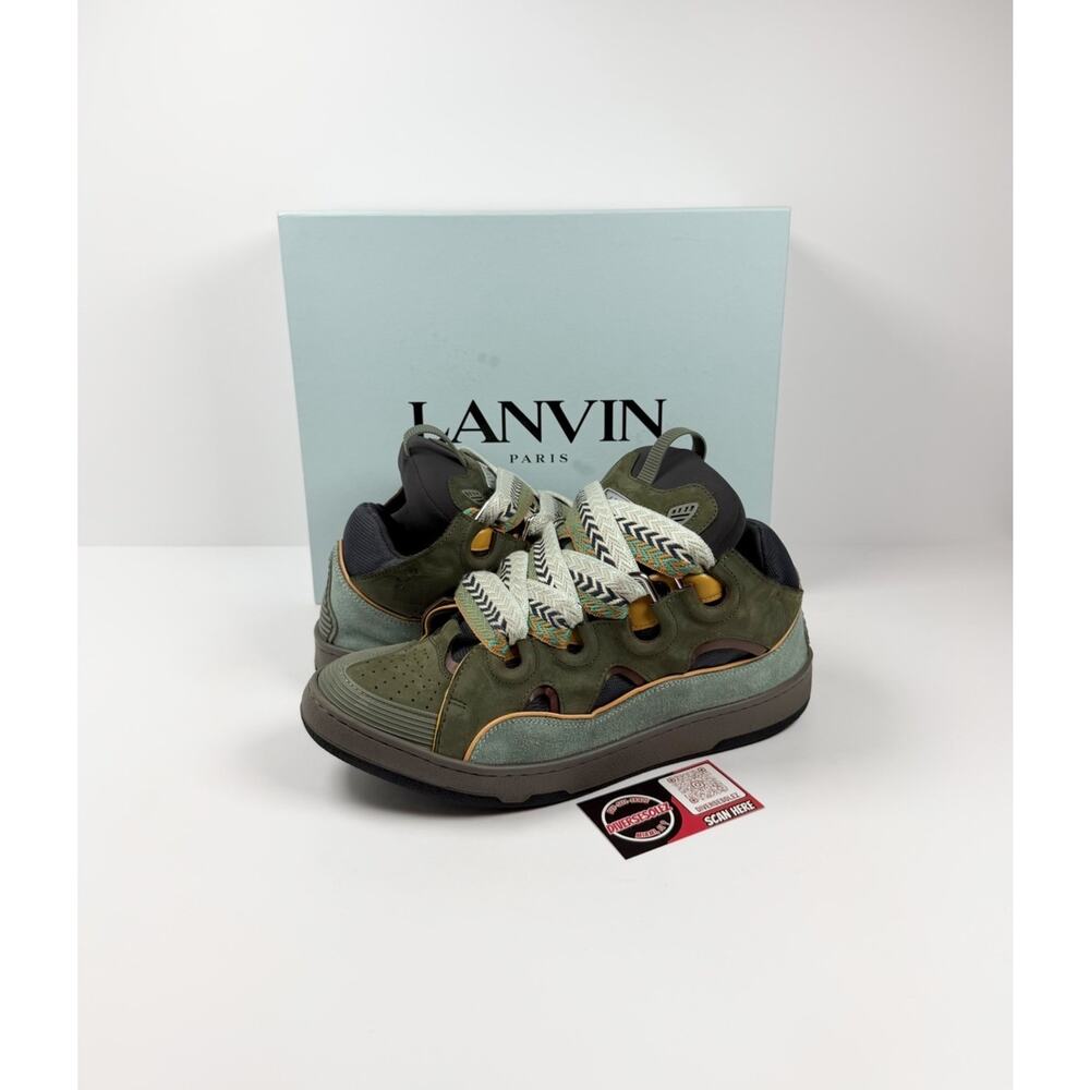 Size 46EU/13US - Lanvin Curb Moss Green Sneakers